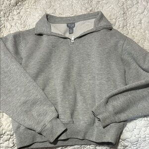 Gray Quarter-Zip Sweatshirt